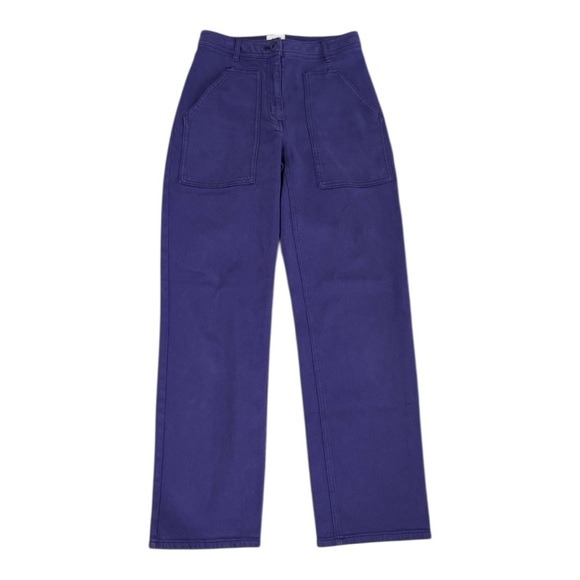 Aritzia Wilfred Free Modern Utility Pant Purple Cargo Relaxed Fit Size 0 - Picture 9 of 11